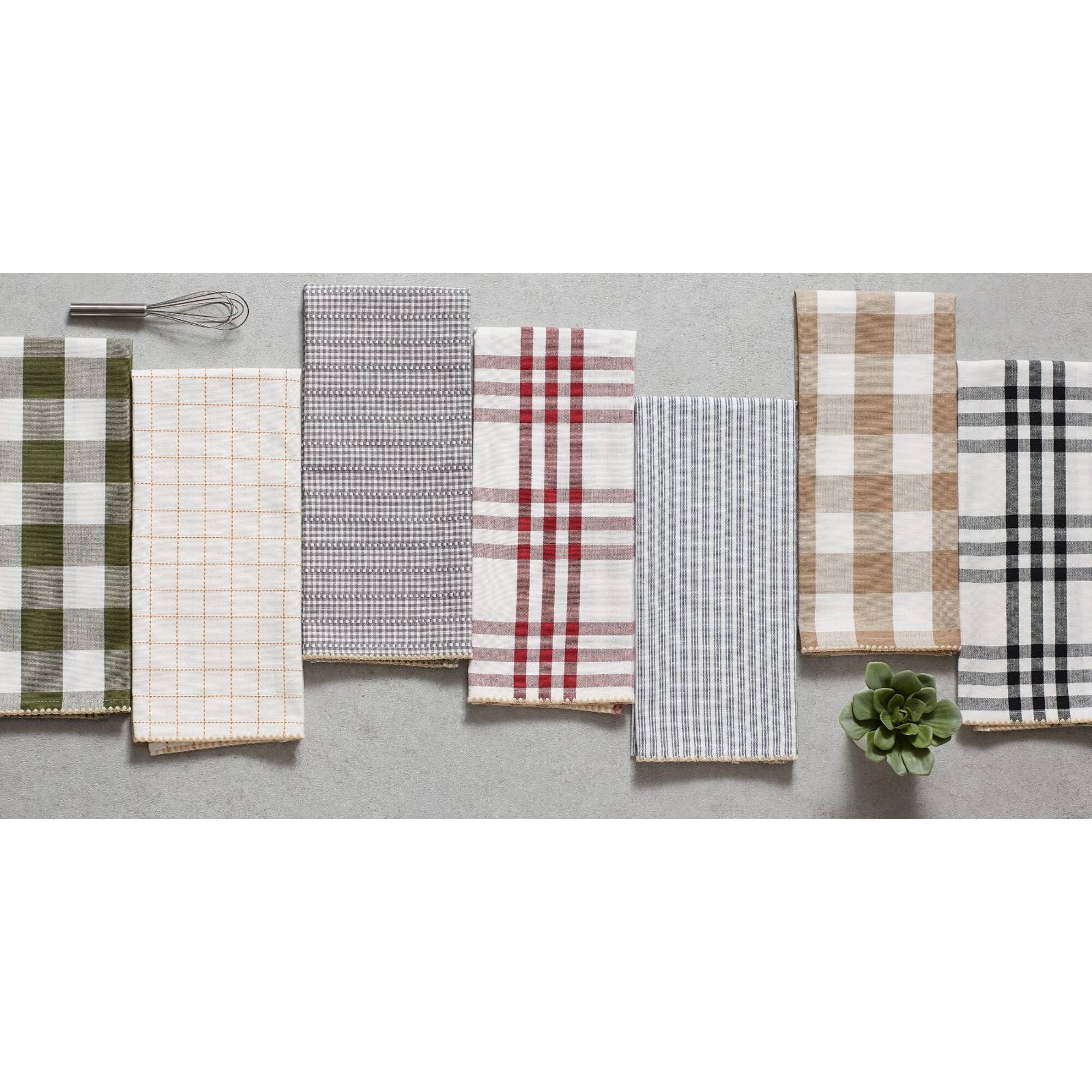 DII® Black Farmhouse Woven Dishtowel Set